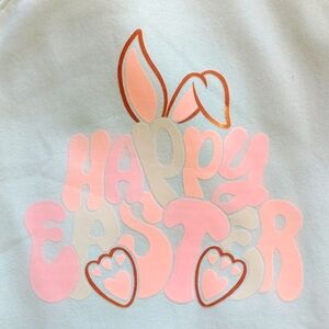 HAPPY EASTER TURQUOISE JUNIORS SWEATSHIRT SIZE MEDIUM